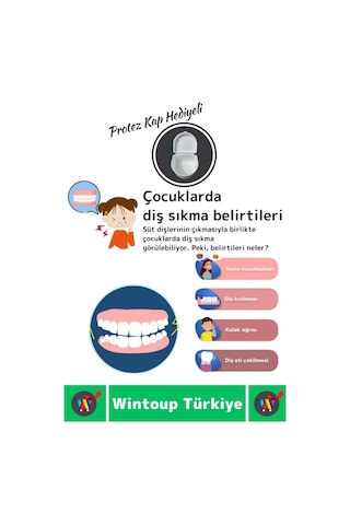 Diş Çene Sıkma Gıcırdatma Bruksizm Önleyici Gece Plağı Koruyucu Uyku Aparatı Protez Kaplı 4 Adet