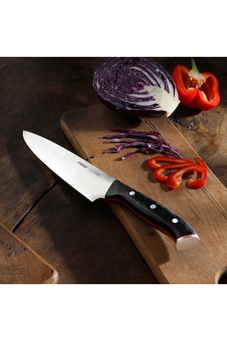 Pirge 32160 Elite Şef Bıçağı 19 Cm - Perçinli Kahverengi Kompozit Sap Renkli