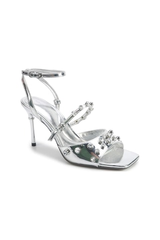 Nine West Irene2 5pr Gümüş Kadın Topuklu Sandalet 000000000102012040 Gümüş