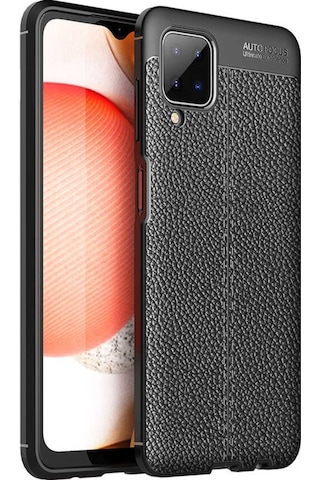 Samsung Uyumlu Galaxy A12 Kılıf Zore Niss Silikon Kapak-Siyah