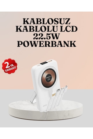 Hnrlıshp Kablosuz Ve Kablolu Şarj Destekli Taşınabilir Powerbank Çok Renkli