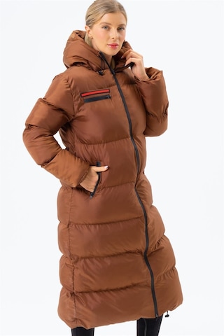 Z6756 Dewberry Bayan Şişme Kaban-camel-camel Camel