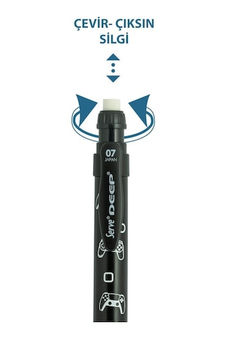 Serve Deep Versatil Kalem Sketch Serisi 0.7mm Siyah Oyun