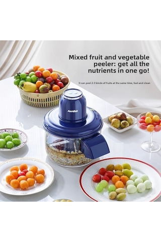 Ev Ve Ticari Kullanım Otomatik Meyve Sebze Soyucu Makinesi Üzüm 21.4 21.4 25.5cm 800g Şeffaf