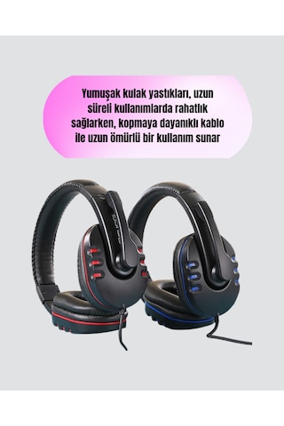 Stereo Gaming Kulaklık - Yüksek Ses Kalitesi, Ergonomik Yapı