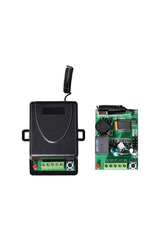 1 Kanal 12V 433 MHz RF Alıcı Verici Garaj Kontrol Kapı Sistemi + 2 Kumanda