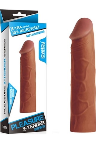 Truva Shop Lovetoy X-Tra Realistik Melez Rengi Uzatmalı Penis Kılıfı