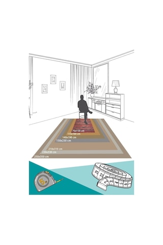 Artloop Jazz Şönil Dokuma Pamuk Polyester Gri Halı Al 83