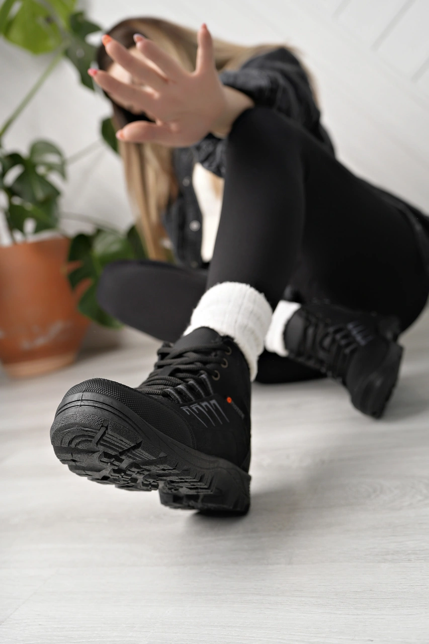 Ghattix Kadın Su Soğuk Dayanıklı Günlük Kışlık Bot Siyah Siyah