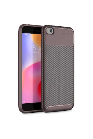Xiaomi Redmi Go Kılıf Zore Negro Silikon Kapak Kahverengi