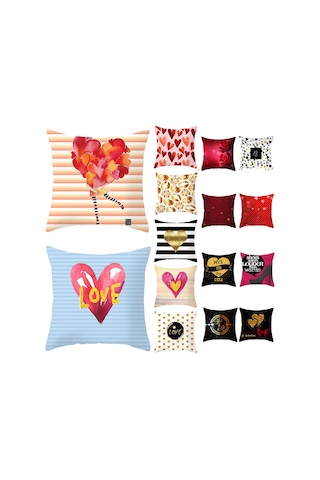 Yastık Minder Kılıfı Dekoratif Ev Gereçleri Kanepe Yastık Kılıfı Şeftali Kaşmir 45 45 Yastıksız Çok Renkli