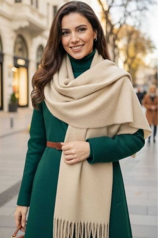 Tezzgelsin Kadın Premium Soft Buklet Atkı Bej