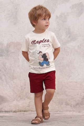 Dmb Kids Erkek Çocuk Penye Şortlu Takım Dmb-7637 Bordo