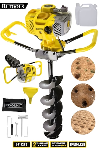 Butools ST-31 14000RPM Benzinli Motorlu Toprak Burgu Makinesi Sarı