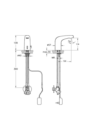 Artema A47104 Aquasee Wing Elektrikli Çift Girişli Fotoselli Lavabo Bataryası
