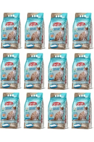 Energy Marsilya Sabunu Kokulu İnce Taneli Topaklaşan Bentonit Kedi Kumu 12 x 10 L