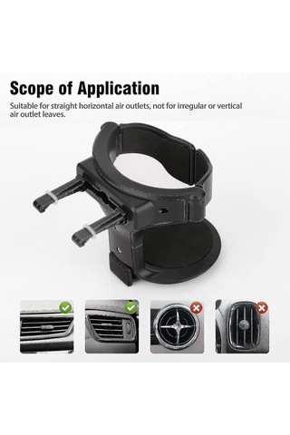 Araba Bardak Tutucu Araba Havalandırma Bardak Tutucu Araba İçecek Tutucu Ayarlanabilir Hava Menfezi Bardak Tutucu Siyah Ca