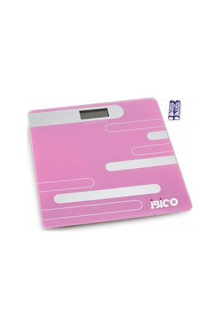 İbico İ11-024 Cam Banyo Baskül Terazi Tartı 26x26cm 180kg/50gr Pilli Dijital Lcd Ekran Renkli Cam Diğer