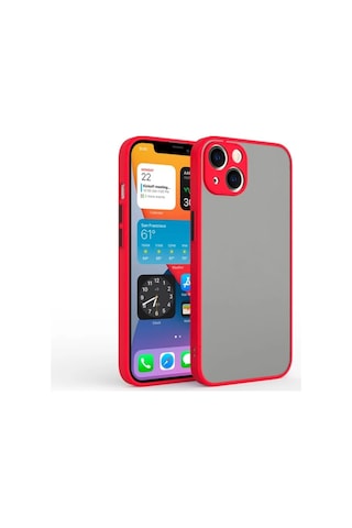 Apple Uyumlu iPhone 13 Kilif Lens Korumali Mat Silikon Kapak 523932281