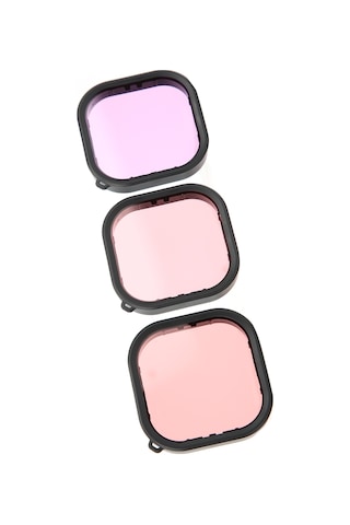 Konesam Telesın Su Altı Renk Düzeltme Filtre Seti - Mor, Kırmızı, Macenta - Gopro 9 Su Geçirmez Kılıf İçin - 5-25m Derinliklerde Renk Tamiri