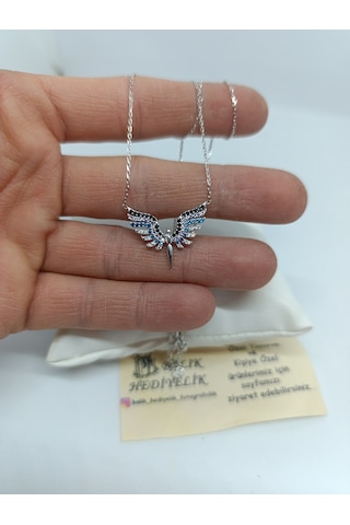 925 Ayar Gümüş Kolye Hediye Kutulu Mikail Melek Modeli -1017 Gümüş