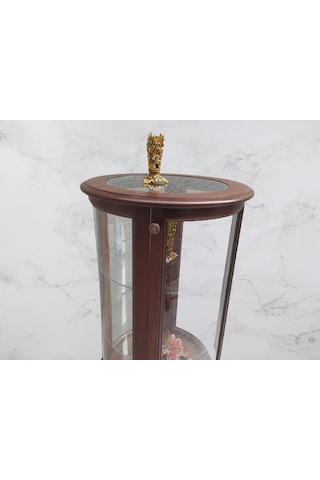 Bengimobilya Gümüşlük Yuvarlak Model 120 Cm Parlak Ceviz Kayın Lükens Aslan Ay (482399574)