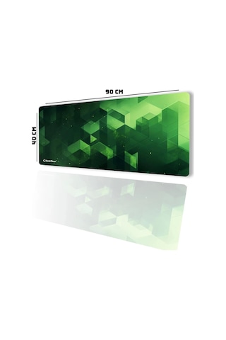 Sonictouch Ultragrand Zümrüt Yeşili Küpler Gamer Oyuncu Xxl Klavye Mouse Pad 40x90cm Mousepad
