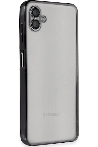Galaxy A04 Kılıf Razer Lensli Silikon - Siyah