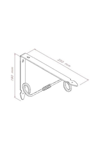 Ferforje Dekoratif Raf Altı Raf Ayağı Konsol Siyah 25 Cm N11.25935