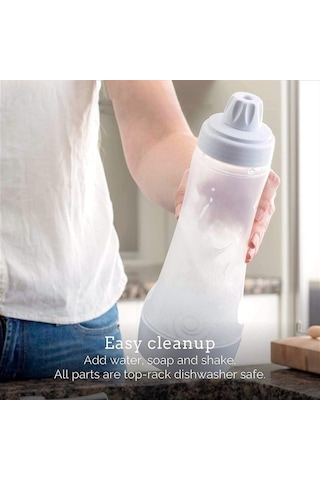 Pazly Krep Hamuru Dağıtıcısı, 1000ml, 10x10x28 Cm, El Kranklı Hamur Karıştırma Şişesi Diğer