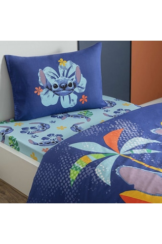 Taç Lisanslı Disney Stitch Aloha Tek Kişilik Pamuk Nevresim Takımı 100 000000001000051242 Çok Renkli