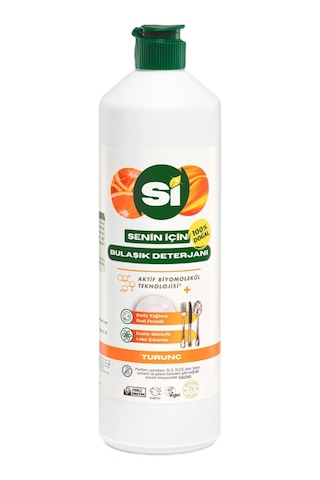 Si Senin İçin %100 Doğal Bulaşık Deterjanı Turunç Yağlı 750 Ml.