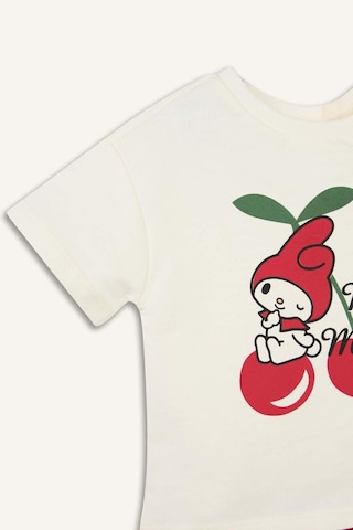 Defacto Monchhichi Sweatshirt Kumaşı 2li Takım Kız Bebek H2761a526sper105 Ekru-er105
