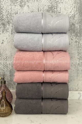 Özdilek Ditsy El-yüz Havlusu 6 Adet-antrasit-pembe-gri Çok Renkli