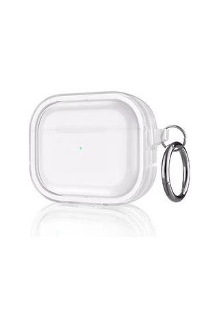 Movenchy Apple Uyumlu Airpods Pro 2 2.nesil Shiny Şeffaf Kılıf - Beyaz