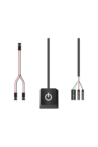 Fosenze Masaüstü Bilgisayar Güç Anahtarı, Mavi Mekanik Tuş, 7 Renkli Işık Efekti, 2m Uzatma Kablosu, Abs Malzeme, Kolay Kurulum