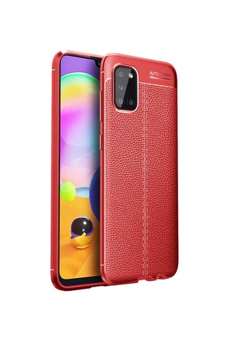 Samsung Uyumlu Galaxy A02s Kılıf Zore Niss Silikon Kapak Kırmızı