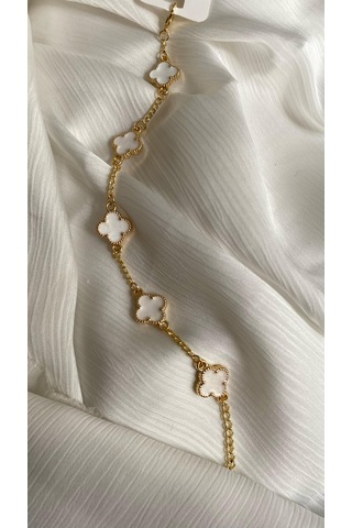 İlknur Doğal Taş Evi Yonca Kadın Bileklik Çok Renkli