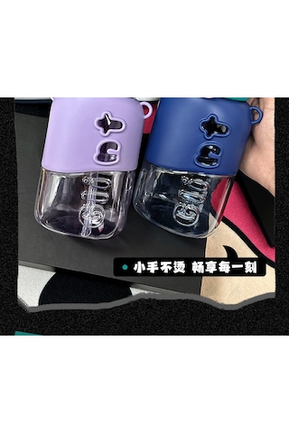 Jian Fan Su Bardağıyazocuk Çiftçek Saman Bardağıerkek Ve Kızdörenci Kırmızı Pembe