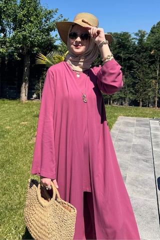 Rabia Şamlı Yaren Üçlü Takım Gül Kurusu Çok Renkli