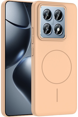 Xiaomi 14t Pro Kılıf M-safe Şarj Özellikli Zore Ruby Sert Kapak Desert Titanyum