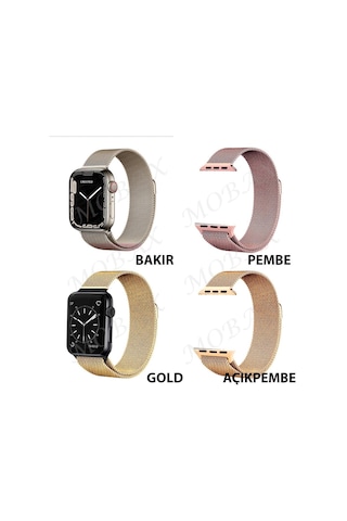 Apple Uyumlu  Watch 42/44/45/46/49mm Kordon Milano Loop Metal Kordon 2/3/4/5/6/se/7/8/9/10/ultra