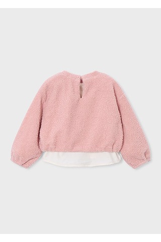 Mayoral Pembe Kız Çocuk Peluş Sweatshirt 4431 Pembe