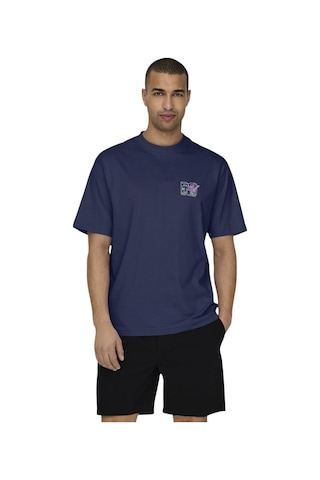 Only Erkek O Yaka T-shirt 22029523 Lacivert