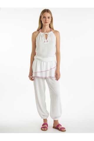 Xint Bej Pamuk Dokulu Oversize Pantolon 201327