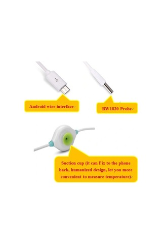 Sones Pcsensor Süt Tozu Balık Tankı Sıcaklık Algılama Usb Cep Telefonu Probu Termometre Tip-c