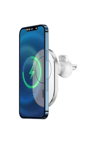 Ms15w Magsafe Iphone 11-12-13-14 Pro-pro Max Uyumlu Magnetic Wireless Universal Araç Telefon Tutucu Beyaz