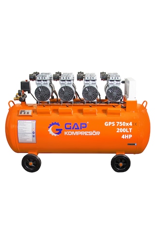 Gap Kompresör Hava Kompresörü Sessiz Ve Yağsız Hava Kompresörü 200 L