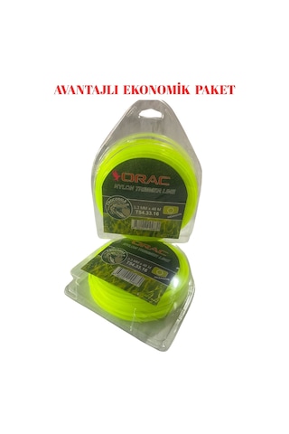 Orak 3,3 Mm 6 Köşeli Tırpan Misinesi Misinası 46 M. 2 Adet