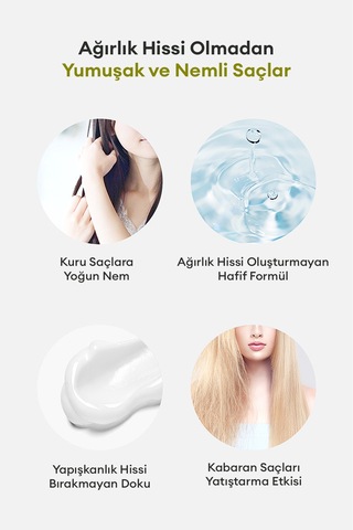 Elektriklenen Saçlara Yoğun Nemlendirici Durulanmayan Saç Kremi Mılk Baobab Hair Moisture Cream